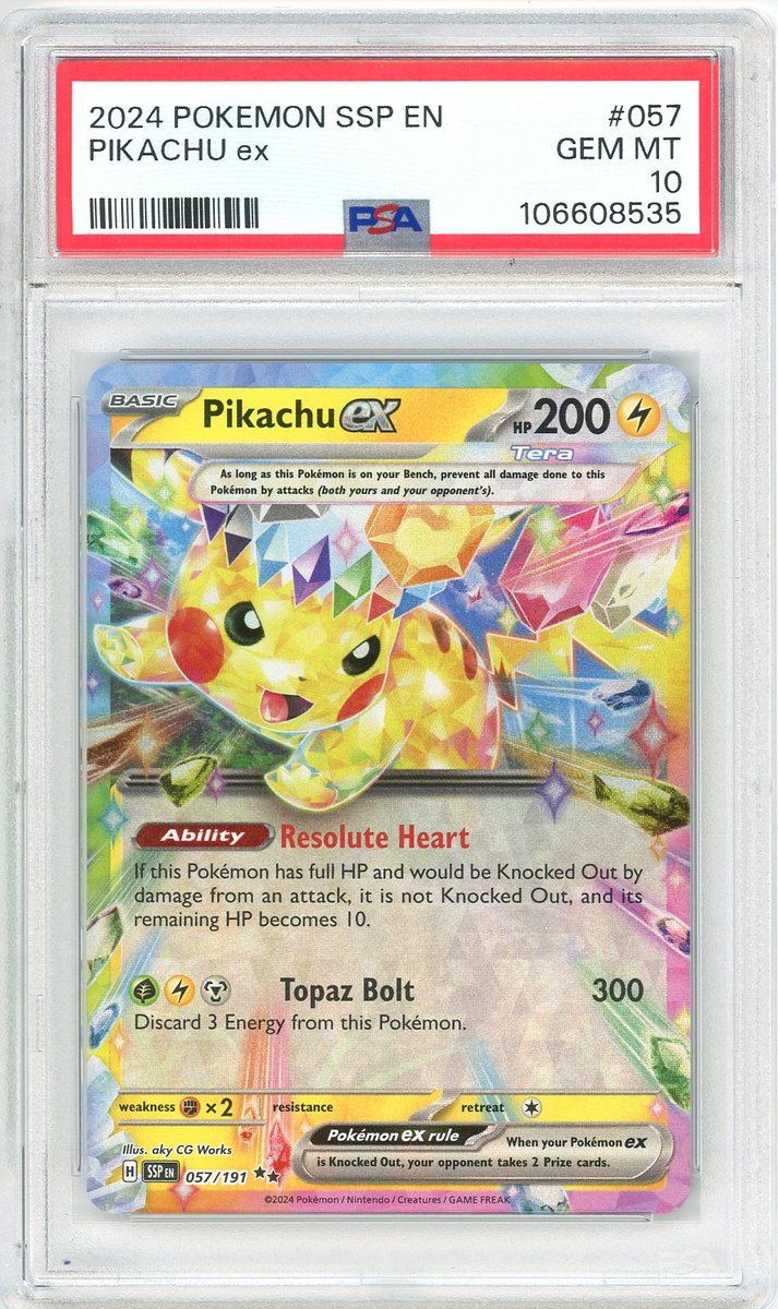 2024 Pokemon Ssp En-Surging Sparks Pikachu Ex #057